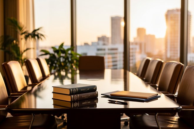 Family law attorney conference room in Miami, Florida